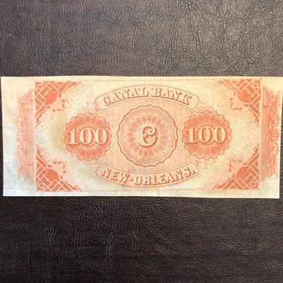 1800'S CANAL BANK, $100 BILL