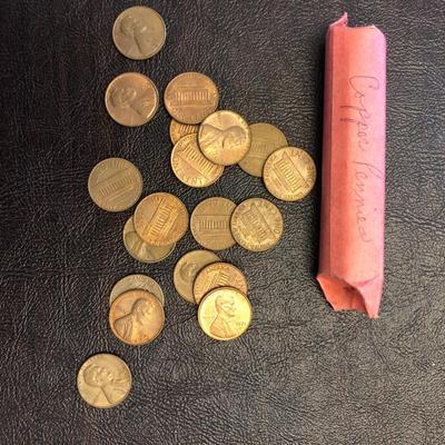 1959-1981 ROLL OF COPPER PENNIES (VARIOUS DATES)
