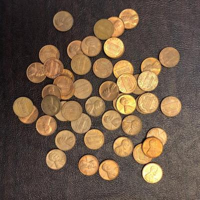 1959-1981 ROLL OF COPPER PENNIES (VARIOUS DATES)