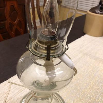 CONVERTED ELECTRIC HURRICANE LAMP