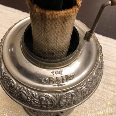 SILVER HURRICANE LAMP