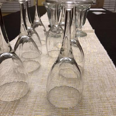 ICE CREAM GLASSES AND WINE GLASSES