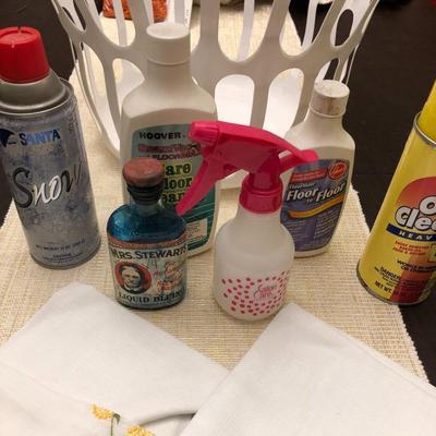LAUNDRY BASKET / LINENS / HOUSEHOLD CHEMICALS