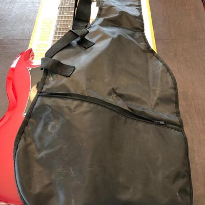 GIBSON ELECTRIC GUITAR, CASE, STRAP, AMPLIFIER