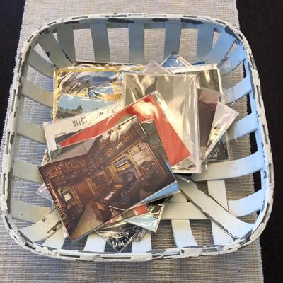 TOBACCO BASKET / POST CARD LOT