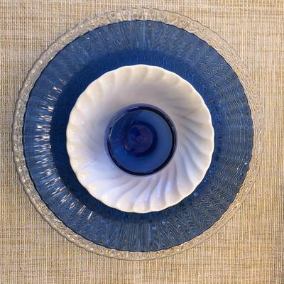 GLASS GARDEN ART (COBALT)