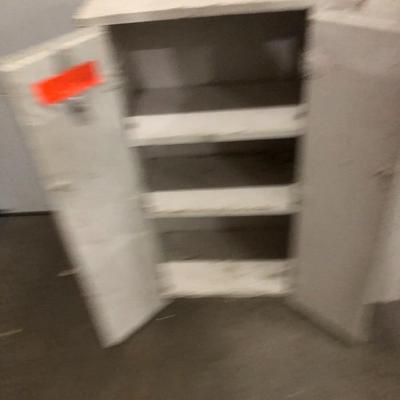 VINTAGE WHITE SHELF / CABINET W/ DOORS