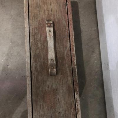 OLD WOODEN COVERED WAGON BOX / TOOL BOX