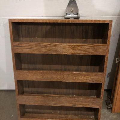 WOODEN CUPBOARD DOORS AND SMALL SHELF / SPICE RACK