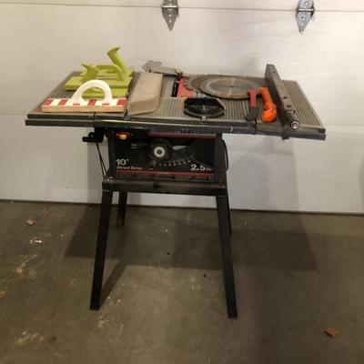 10-INCH SEARS 2.5 HP CRAFTSMAN TABLE SAW ON STAND