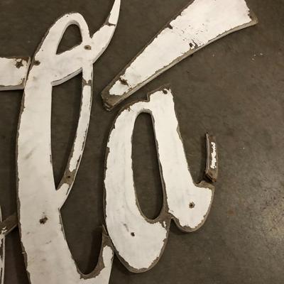 VINTAGE 1980's COCA-COLA SIGN LETTERING
