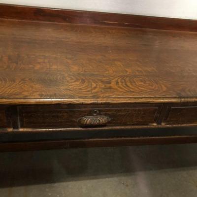 ANTIQUE 8-FOOT LAW TABLE / DESK W/ 4 DRAWERS