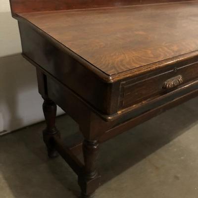 ANTIQUE 8-FOOT LAW TABLE / DESK W/ 4 DRAWERS