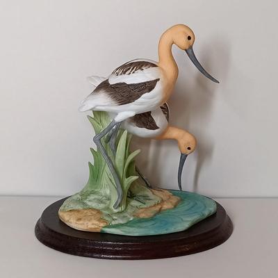 LOT8-O: Collection of 3 Andrea by Sadek Wildlife Figurines - Panda, Puma and American Avocets