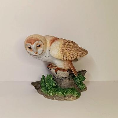 LOT 17-O: Set of Two Lenox Porcelain Owls- Snowy Owl and Barn Owl