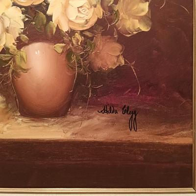 LOT 25PB: Hilda Clegg Still Life Oil Painting on Canvas