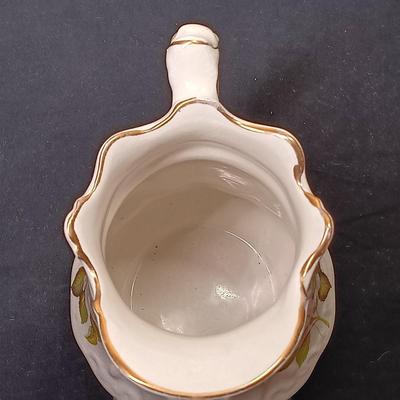 LOT40KP: Royal Staffordshire Teapot w/ Lefton Pitcher and Bowl, James Kent Pitcher & One Other