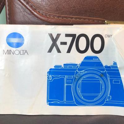 LOT 141FB: Vintage Minolta X-700 35mm Film Camera w/ 3 Lenses, Minolta Branded Camera Bag, Hoya Filters & More Accessories