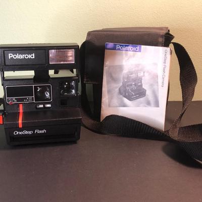 LOT 142MBC: Vintage Cameras & More - Polaroid Folding Model 80A, Kodak No. 2 Brownie Box, Polaroid OneStep Flash & Stellar Binoculars w/...