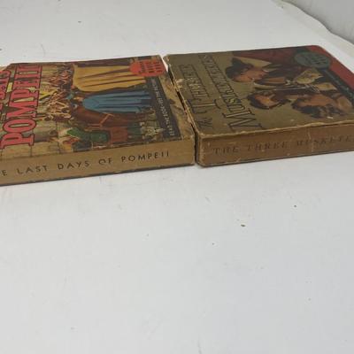 Two Vintage Movie Books - The Last Days Pompeii & The Three Musketeers