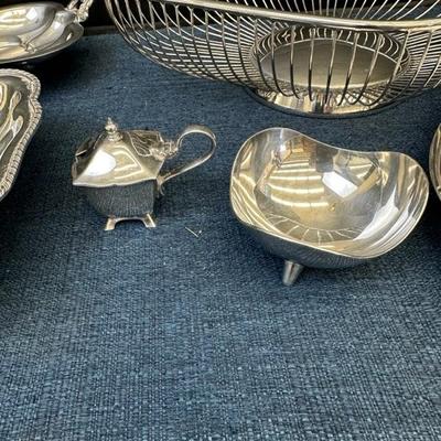 Lot 1264 collection of silver plate items