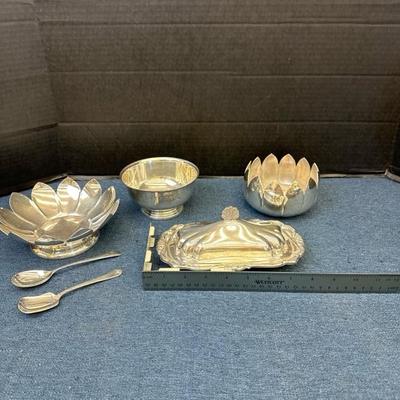 Lot 1265 collection of silver plate items