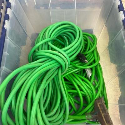 Lot 1284 2 green extension cords