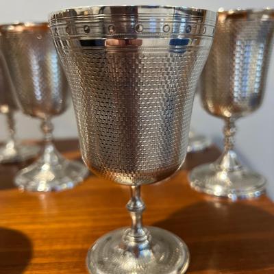 14 Antique Sterling Silver Ottoman Era Turkish Goblets