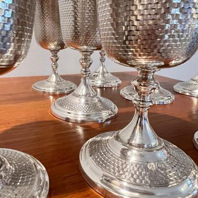 14 Antique Sterling Silver Ottoman Era Turkish Goblets