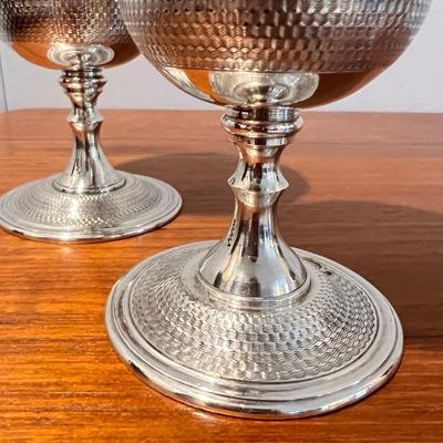 14 Antique Sterling Silver Ottoman Era Turkish Goblets