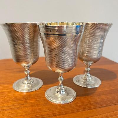 14 Antique Sterling Silver Ottoman Era Turkish Goblets