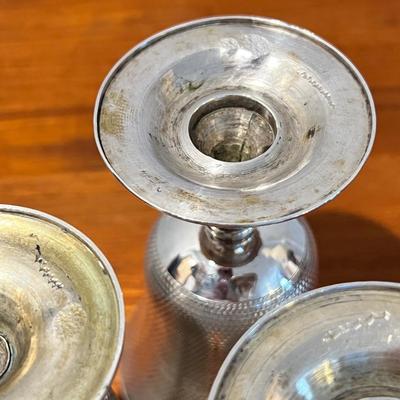 14 Antique Sterling Silver Ottoman Era Turkish Goblets