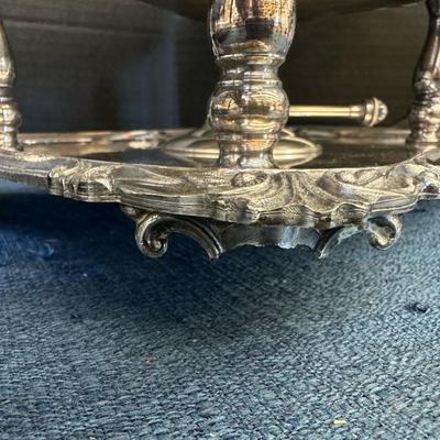 Lot 1267 three silver plate serving pieces