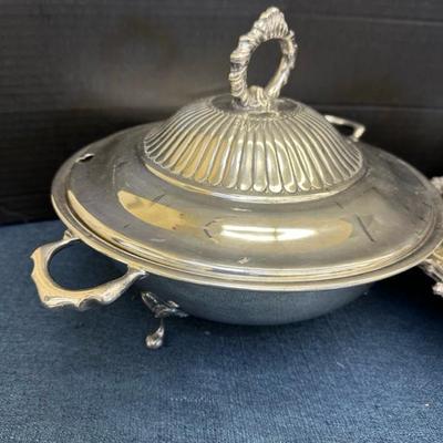 Lot 1267 three silver plate serving pieces
