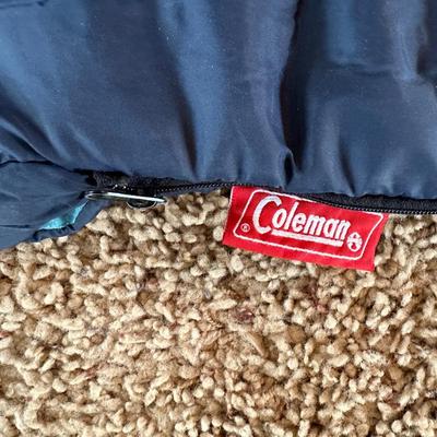 COLEMAN SLEEPING AND RUBBERMAID COOLER