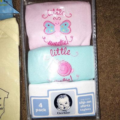 NEW INFANT ITEMS TWO 1PC BODYSUITS-4PK SLIP ON SHIRTS-MEDICINE SPOON-FISHYS