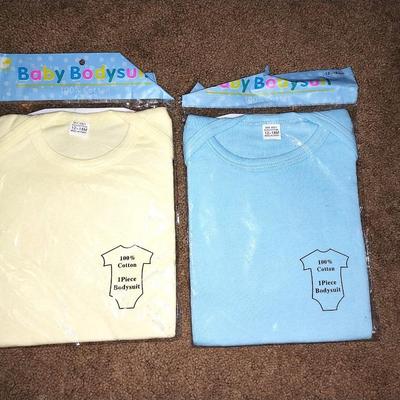 NEW INFANT ITEMS TWO 1PC BODYSUITS-4PK SLIP ON SHIRTS-MEDICINE SPOON-FISHYS