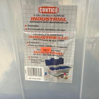 Lot 1295 3 storage plastic containers