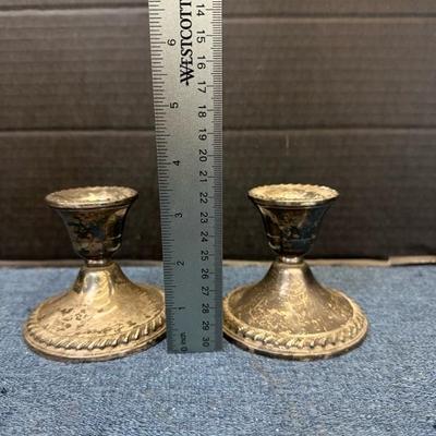 Lot 1269 Rogers, Sterling weighted candlesticks model, 1901