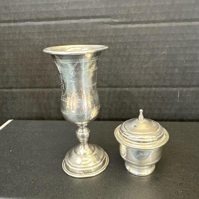 Lot 1308 Two Sterling Silver items