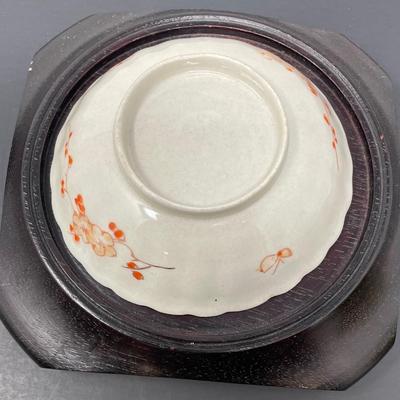 Antique AOKI Japanese Dragon Porcelain dish bowl