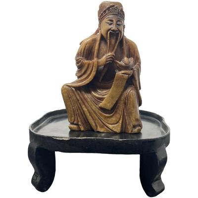 20 th  C. Chinese Immortal Elder Soapstone Figurine