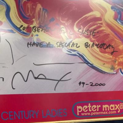 Signed Peter Max Lithograph/Poster Limited Edition CoA