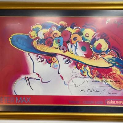 Signed Peter Max Lithograph/Poster Limited Edition CoA