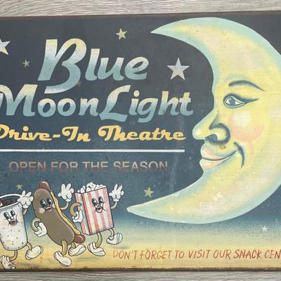 Blue Moon Drive-In Theater Advertising Sign