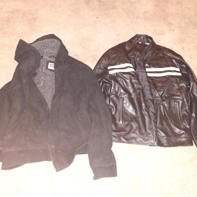 MENS LEVI JACKET AND PK LEATHER JACKET