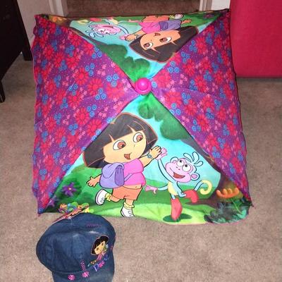 DORA CAP (NEW) AND SHORT HANDLED UMBRELLA