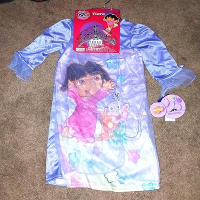 NEW DORA DRESS & TIARA AND DISNEY WASHABLE PAINT PENS