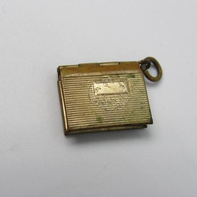 Vintage Brass Locket for two photos inside