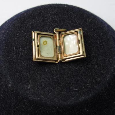 Vintage Brass Locket for two photos inside